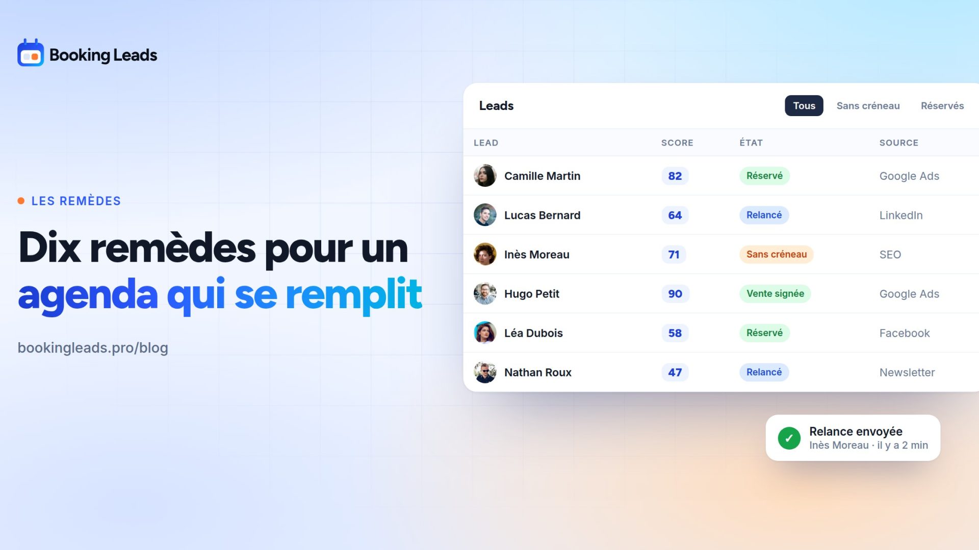 Top 10 des problèmes de réservation en ligne, et leurs remèdes · Booking Leads, le plugin en situation
